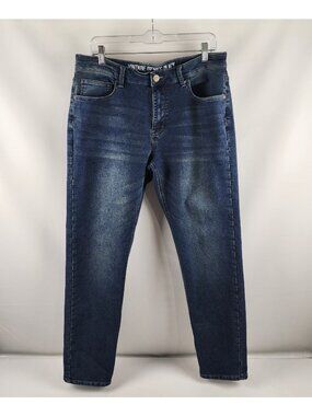 Vintage Genes Black Jeans Mens 36x30 Blue Slim Fit Denim